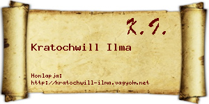 Kratochwill Ilma névjegykártya